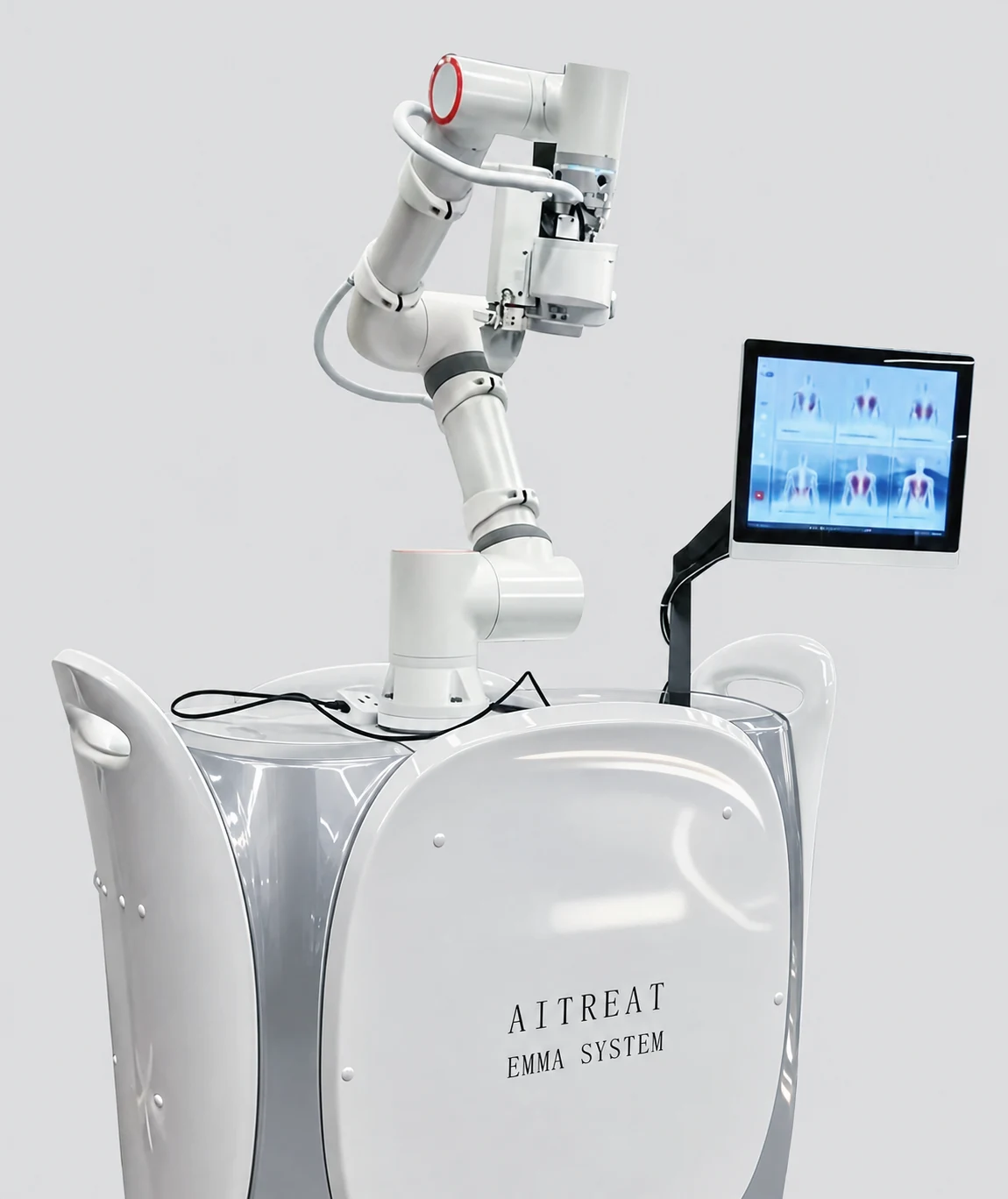 EMMA robotic therapy system with its treatment arm and control panel